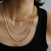 Titanium Steel Multilayer Snake Bone Chain Stacked Necklace Ushaped Electroplated Unisex