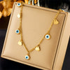 Titanium Steel Multilayered Butterfly Star Pendant Necklace With Electroplating Fashion Design For Women