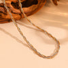Titanium Steel Multistrand Cross Snake Chain Fashion Jewelry Bracelet Anklet Necklace Set With Diamonds
