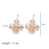 Titanium Steel Natural Pearl Earrings For Women Light Luxury Electroplated Flower Niche Ear Studs