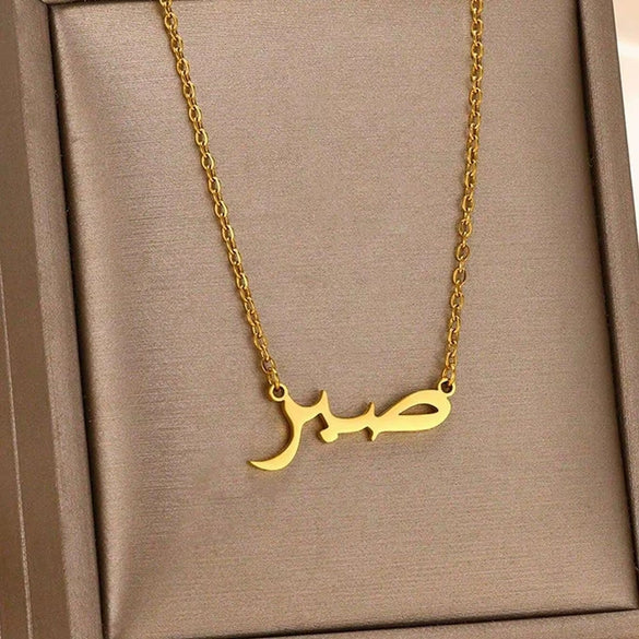 Titanium Steel Necklace Goldplated With Letters Numbers Text Pattern For Unisex Electroplated Light Luxury Style