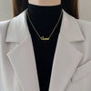 Titanium Steel Necklace With Geometric Pattern Electroplating Cartoon And Plant Flowers Style Unisex