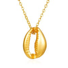 Titanium Steel Necklace With Geometric Ring Heart Pendant Electroplated O Chain For Women