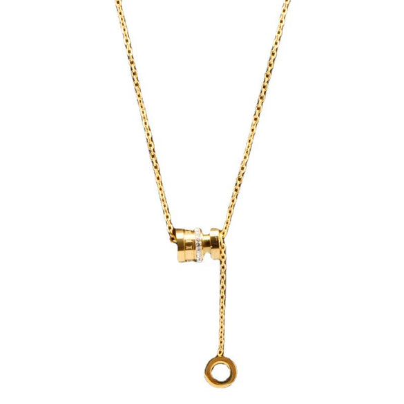 Titanium Steel Necklace With Letters Numbers Text Pattern For Female Fashion Natural Style
