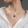 Titanium Steel Necklace With Mermaid Tail Pendant Electroplated In Air Furnace For Women Geometric Cartoon Style