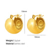 316L Stainless Steel Niche Geometric U Shaped Water Drop Earrings For Women Gold Plated