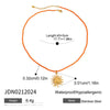 Titanium Steel Non Fading Beaded Pendant Necklace With Ball Chain For Women Electroplated