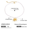 Titanium Steel Non Fading Beaded Pendant Necklace With Ball Chain For Women Electroplated