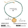 Titanium Steel Non Fading Beaded Pendant Necklace With Ball Chain For Women Electroplated