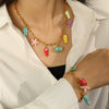 316L Stainless Steel Ocean Theme Fashion Casual Necklace And Bracelet With Electroplating For Women