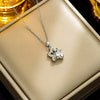Titanium Steel Ochain Necklace For Women With Fivepointed Star Inlaid Zircon And Diamond Design Vacuum Furnace Electroplated