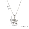 Titanium Steel Ochain Necklace For Women With Fivepointed Star Inlaid Zircon And Diamond Design Vacuum Furnace Electroplated