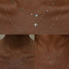 Titanium Steel Opal Necklace Gold Plated With Blue Water Drop Pattern In Rococo Style