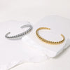 Titanium Steel Open Bracelet In Cold Style With Electroplating Treatment