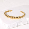 Titanium Steel Open Bracelet In Cold Style With Electroplating Treatment