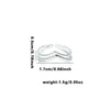 Titanium Steel Open Ring With Irregular Lines Star Heart Shape Flower Leaves Letters Numbers Text Electroplating Design