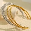 316L Stainless Steel Open Twist Bracelet Minimalist Geometric Electroplated Jewelry
