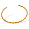 316L Stainless Steel Open Twist Bracelet Minimalist Geometric Electroplated Jewelry