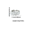 Titanium Steel Open Type Ring With Star Heart Shape Flower Leaves Letters And Numbers Pattern Electroplated