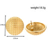 Titanium Steel Oval Butterfly Pearl Geometric Retro Light Luxury Earrings With Electroplating Design For Women