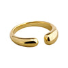 Titanium Steel Oval Open Dropshaped Female Fashion Electroplated Ring Jewelry