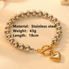 Titanium Steel Peach Heart Bead Bracelet Electroplated Cartoon Style Women's Bracelet
