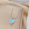 Titanium Steel Peach Heart Necklace With Electroplating And Geometric Pattern For Female