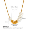316L Stainless Steel Peach Heart Pendant Necklace Electroplating Fashion Design