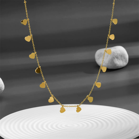 Titanium Steel Peach Heart Pendant Waist Chain Jewelry For Women Sweet Style Suitable For Summer