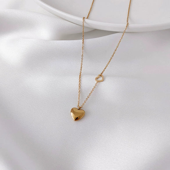 Titanium Steel Pearl Ball Chain Necklace For Women With Letters Numbers Text Pattern Simple Design And 18K Gold Electroplated Treatment