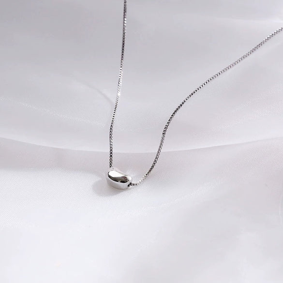 Titanium Steel Pearl Ball Chain Necklace For Women With Letters Numbers Text Pattern Simple Design And 18K Gold Electroplated Treatment