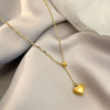 Titanium Steel Pearl Ball Chain Necklace For Women With Letters Numbers Text Pattern Simple Design And 18K Gold Electroplated Treatment