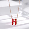 Titanium Steel Pearl Ball Chain Necklace For Women With Letters Numbers Text Pattern Simple Design And 18K Gold Electroplated Treatment