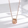 Titanium Steel Pearl Ball Chain Necklace For Women With Letters Numbers Text Pattern Simple Design And 18K Gold Electroplated Treatment