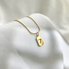 Titanium Steel Pearl Ball Chain Necklace For Women With Letters Numbers Text Pattern Simple Design And 18K Gold Electroplated Treatment