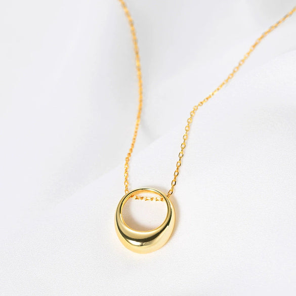 Titanium Steel Pearl Ball Chain Necklace For Women With Letters Numbers Text Pattern Simple Design And 18K Gold Electroplated Treatment