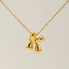 316L Stainless Steel Pendant Necklace With Letter Pattern 18K Gold Plated Unisex
