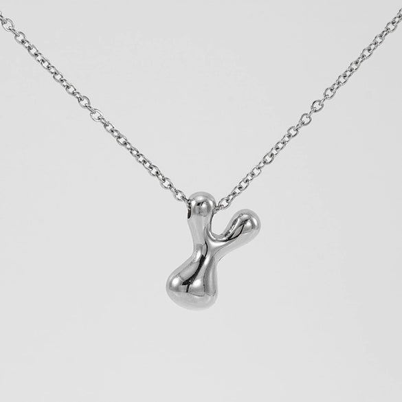 316L Stainless Steel Pendant Necklace With Letter Pattern 18K Gold Plated Unisex