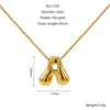 316L Stainless Steel Pendant Necklace With Letter Pattern 18K Gold Plated Unisex