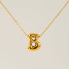 316L Stainless Steel Pendant Necklace With Letter Pattern 18K Gold Plated Unisex