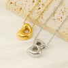 316L Stainless Steel Pendant Necklace With Letter Pattern 18K Gold Plated Unisex