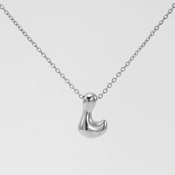 316L Stainless Steel Pendant Necklace With Letter Pattern 18K Gold Plated Unisex