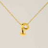 316L Stainless Steel Pendant Necklace With Letter Pattern 18K Gold Plated Unisex
