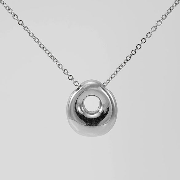 316L Stainless Steel Pendant Necklace With Letter Pattern 18K Gold Plated Unisex