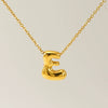 316L Stainless Steel Pendant Necklace With Letter Pattern 18K Gold Plated Unisex