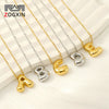 316L Stainless Steel Pendant Necklace With Letter Pattern 18K Gold Plated Unisex