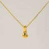 316L Stainless Steel Pendant Necklace With Letter Pattern 18K Gold Plated Unisex