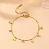 Titanium Steel Pendant With Diamond And Snowflake Pattern Electroplated Women's Bracelet Light Luxury Jewelry