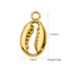 Titanium Steel Pendant With Oildrip Inlaid Diamonds And Natural Stone Stainless Steel Furnace Gold Accessories Geometric Style Electroplated