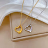 Titanium Steel Plain Circle Love Furnace Cold Necklace With Electroplating For Female Cartoon And Geometric Style
